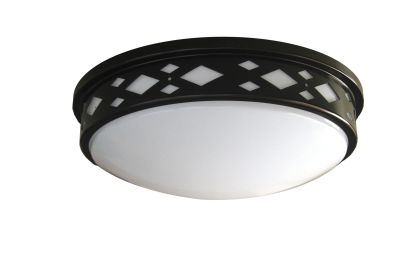 LED Diamond Lattice Flush Mount  - LED-JR003D/BZ