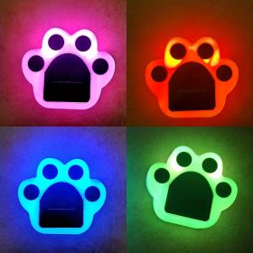 4pcs Cute Paw Shape Solar Lawn Light; Lawn Lamp IP65 Waterproof Outdoor Ground Lights Solar Charging Courtyard Light Decors