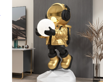 Large Floor-to-ceiling Decoration Light In Astronaut Welcome Room (Option: Gold-EU)