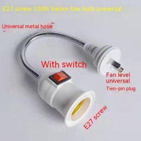 Household E27 Screw Universal Hose Lamp Holder Wiring Free Plug-in (Option: American Standard)