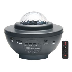 USB Bluetooth Music Star Projector Light (Option: Black-8W-USB)