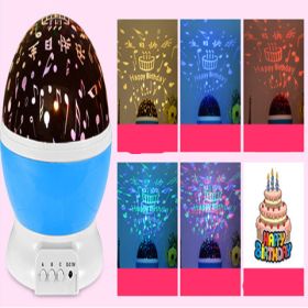 LED Projector Light USB Starry Sky Night Light Rotating Bedside Table Lamp For Kids Home Decoration Desk Light Atmosphere (Option: F-Spin)