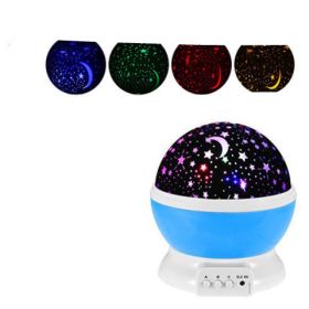 LED Projector Light USB Starry Sky Night Light Rotating Bedside Table Lamp For Kids Home Decoration Desk Light Atmosphere (Option: A-Non rotating ordinary)