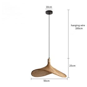 Bamboo Chandelier New Japanese Style Lamps (Option: 50cm-Without light source)