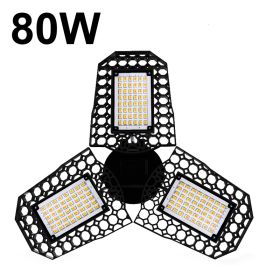 LED garage light 40W60W80W lighting (Option: Black-80W-Warm light)