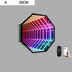 Modern Creative Abyss Melaleuca Mirror Colorful Wall Lamp Octagon (Option: A-UK-50cm)