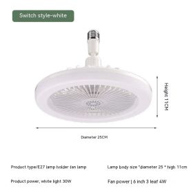 Remote Control E27 Screw Adjustable Light Bedroom Aromatherapy Small Fan Lamp (Option: Fragrance Fan Lamp White-30W Universal Lamp Holder)