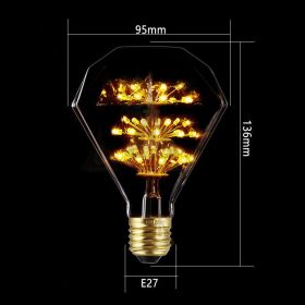 Gypsophila Bulb Energy-saving LED Decorative Art Light Source (Option: G95 flat drill-2300K warm yellow)