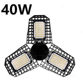 LED garage light 40W60W80W lighting (Option: Black-40W-White light)