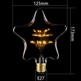 Gypsophila Bulb Energy-saving LED Decorative Art Light Source (Option: Fivepointed star-2300K warm yellow)