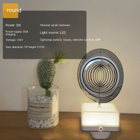 Creative Three-dimensional Rotating Ambience Light Bedroom (Option: 16 Mobile Phone-Round-USB)