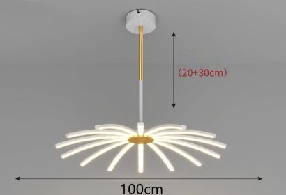 Led Chandelier In Dining Room Bedroom (Option: White A-14heads-White light)