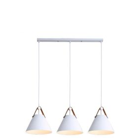 Nordic Dining Room Chandelier Creative Art Simple Personality Macaron Bedroom Bar Lamp (Option: Black Long disc-No bulb)