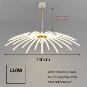 Led Chandelier In Dining Room Bedroom (Option: White B-22heads-Tricolor dimming)