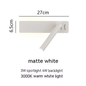 Living Room Background Wall With Rotatable Spotlight (Color: White)