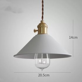 Nordic Macaron Twist Switch Dining Room Copper Chandelier (Option: White-Edison bulb)