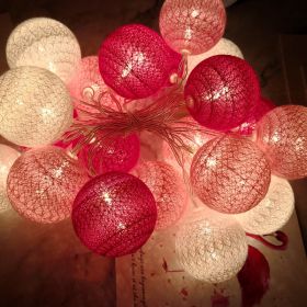 Net Red Girl Heart Lantern String Christmas Decoration Small Lantern (Option: Red-USB models)