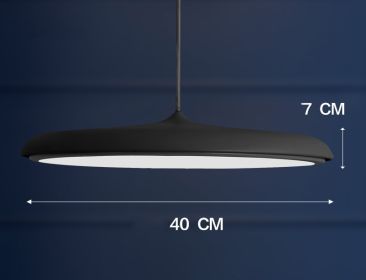 Nordic Modern Simple LED Chandelier Restaurant Chandelier Designer Chandelier (Option: Black-45cm)