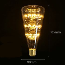 Gypsophila Bulb Energy-saving LED Decorative Art Light Source (Option: Triangle wine bottle-2300K warm yellow)