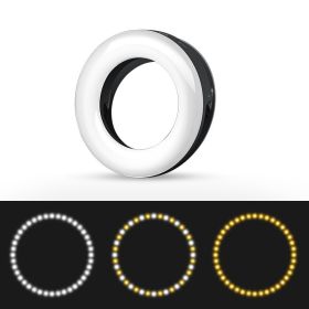 Led Selfie Ring Light For Cell Phone Photography Video Lighting Camera Photo On Youtube Live Streaming With USB Plug (Color: White)