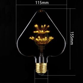 Gypsophila Bulb Energy-saving LED Decorative Art Light Source (Option: Heart-2300K warm yellow)