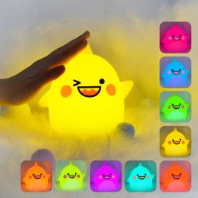 Cute Shark Silicone Light Colorful Color Changing (Option: Dry Battery-Seven Colors)