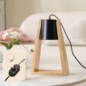 Japanese-style Wood Melting Candle Dimmable Night Light (Option: British Regulatory Plug-Black Dimmer Switch)